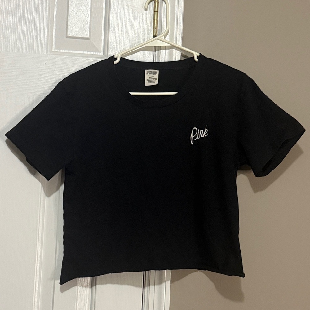 Victoria's Secret Pink Black Crop Top
